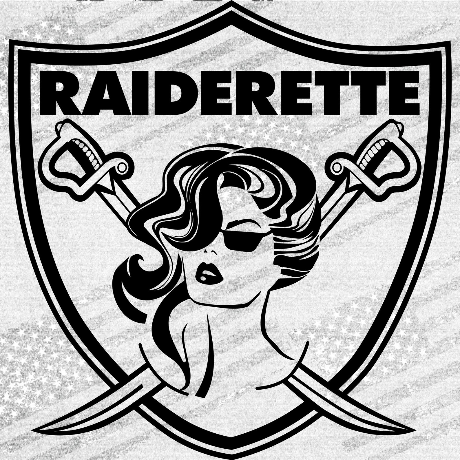 Raiderette Vinyl Decal Female Las Vegas Raider Fan Decal Etsy