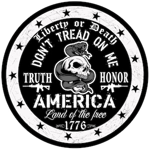 Gadsden Flag Sticker, Don’t Tread On Me, Liberty or Death, 2A decal, Patriotic sticker