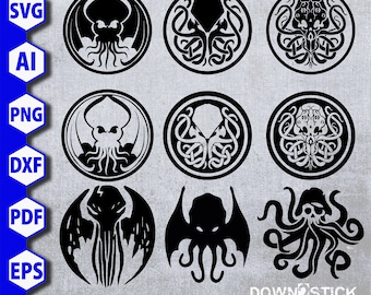 Cthulhu Celtic Knot SVG file, Lord of the Deep svg file