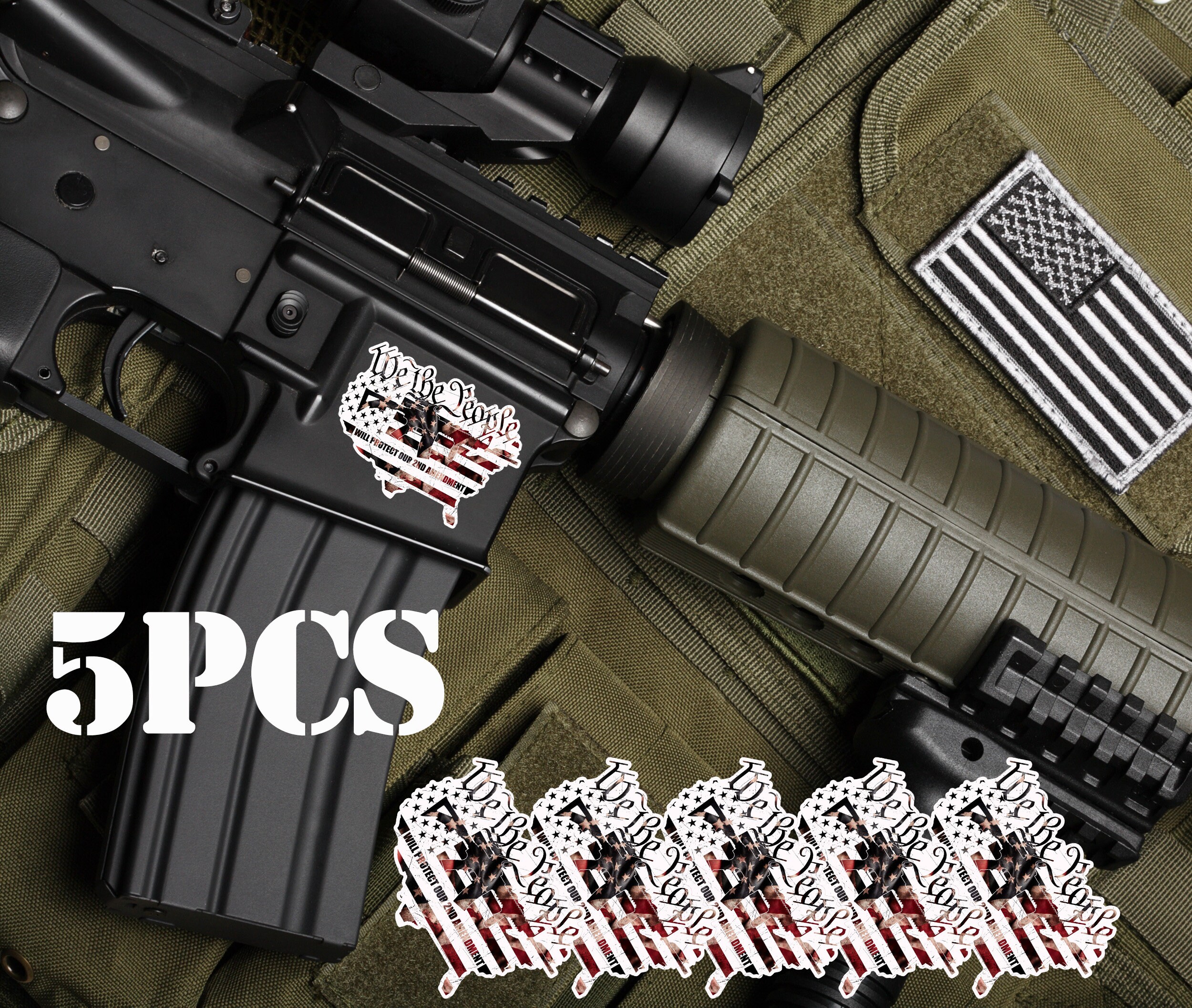 We the People American Flag Decal | 2nd Amendment Gun Rights Vinyl ...