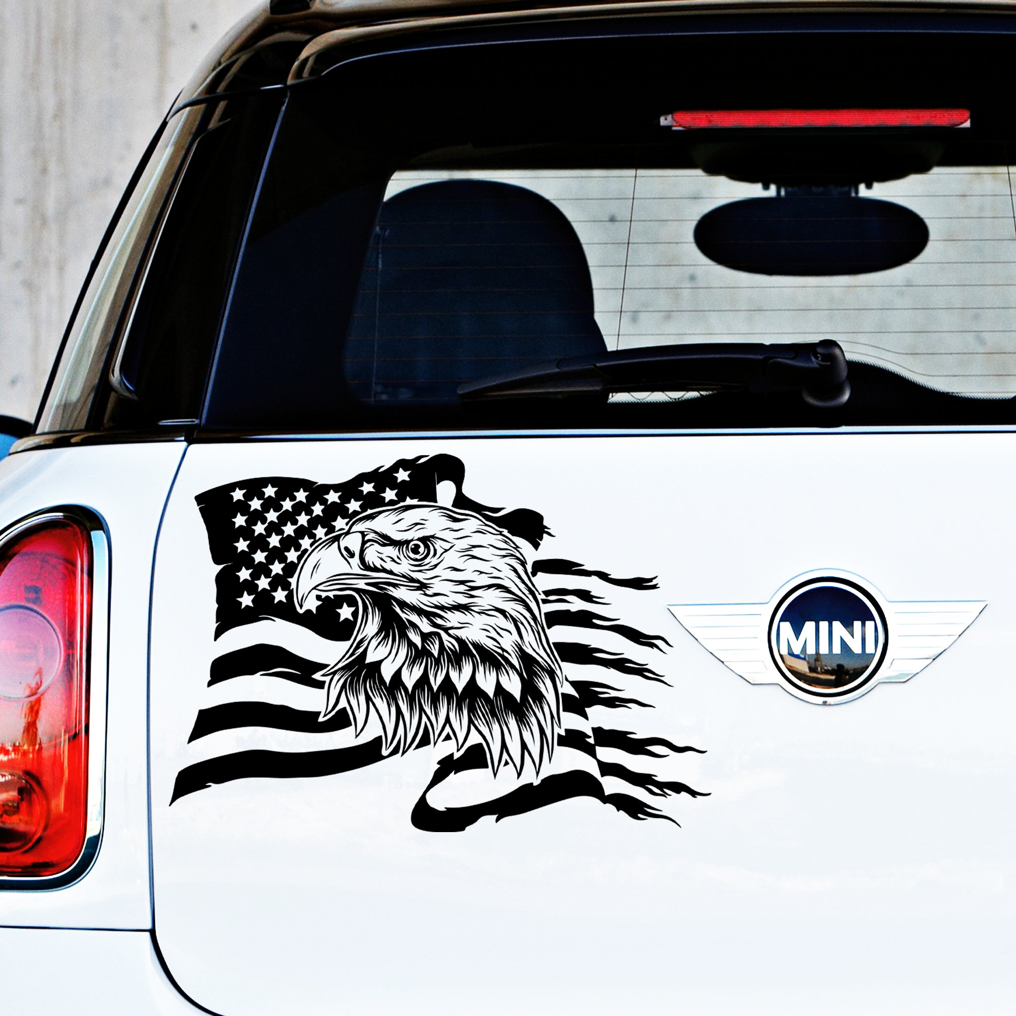 USA Eagle Flag Distressed Decal Sticker Vinyl Graphic American Car ...