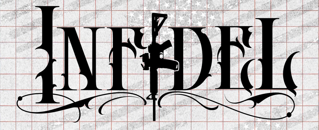 INFIDEL, Rifle Infidel, 2nd Amendment Sticker, USA American Patriot ...
