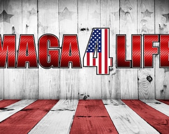 Trump MAGA Sticker, Waterproof Vinyl Decal
