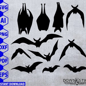Halloween Bats, Hanging Bats, Flying Bats, svg, png, pdf, eps