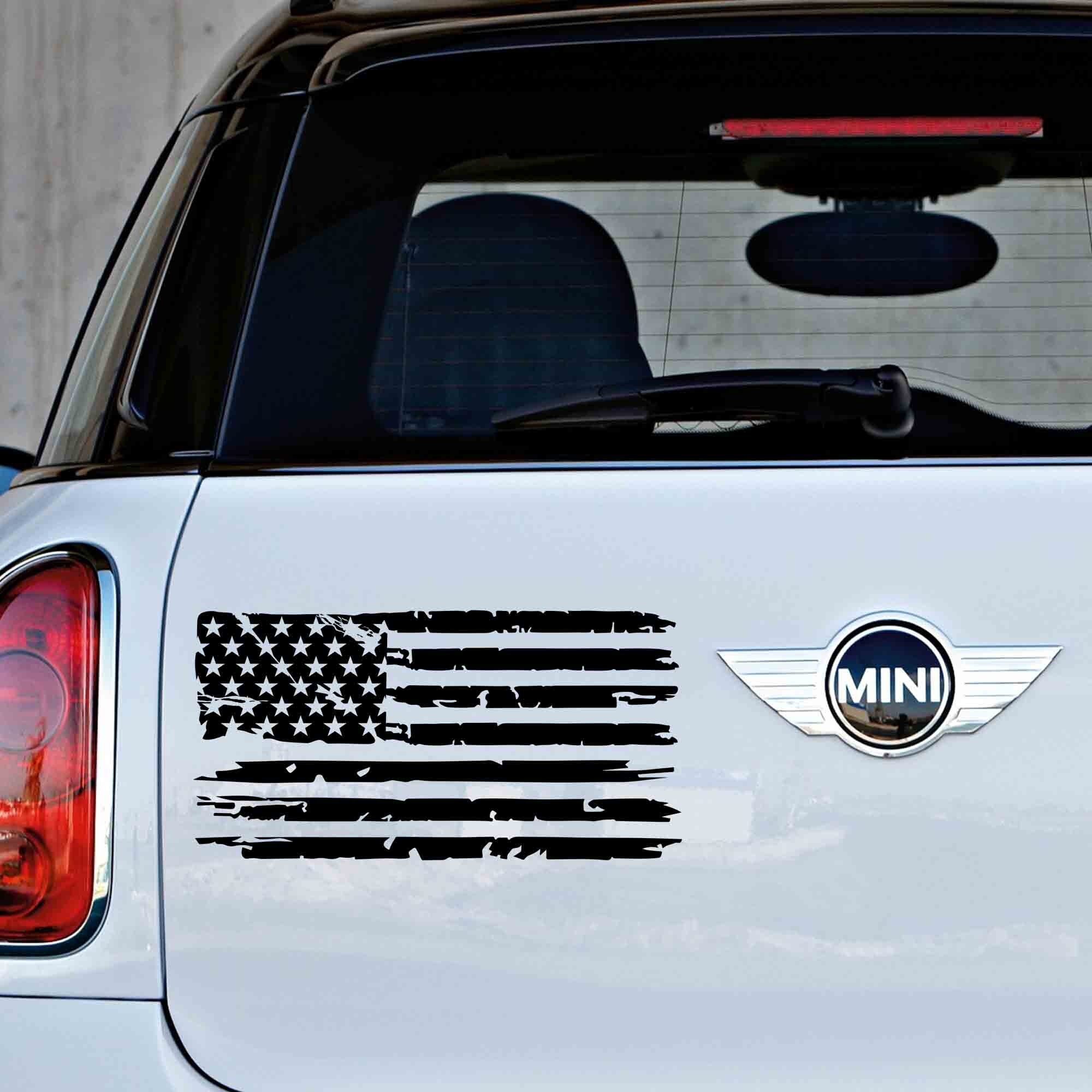 thumbnail image 2 of Distressed USA Flag Decal – Oracal Vinyl Sticker For Car, Truck, Window (Matte Finish) 2 of 3