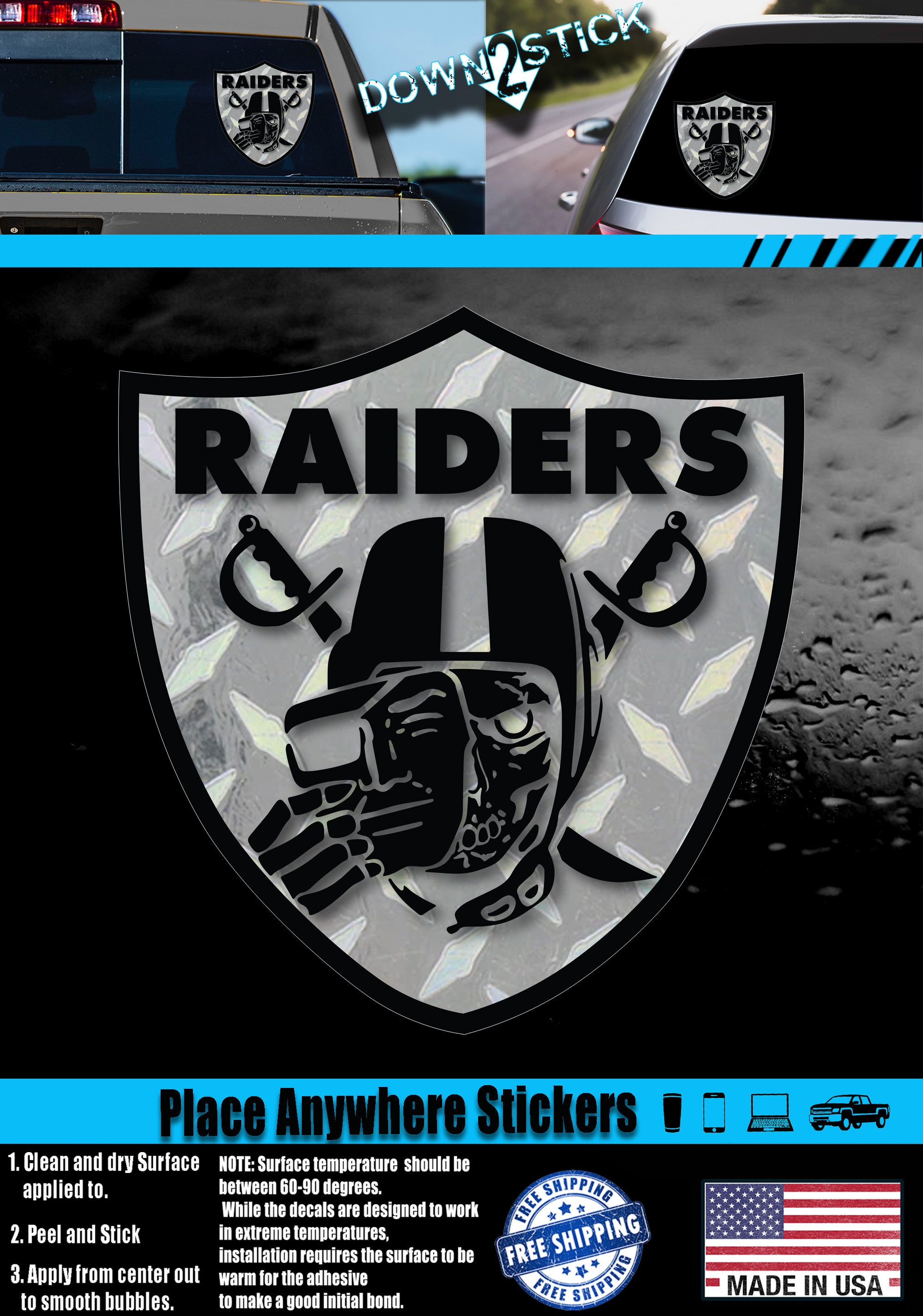 Las Vegas Raiders Skull Precision Cut Decal / Sticker