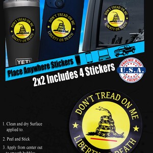 Gadsden Flag Sticker, Don’t Tread On Me Sticker, USA sticker