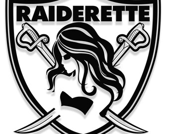 Raiderette Bandana Vinyl Sticker Female Las Vegas Raider Fan -  Finland
