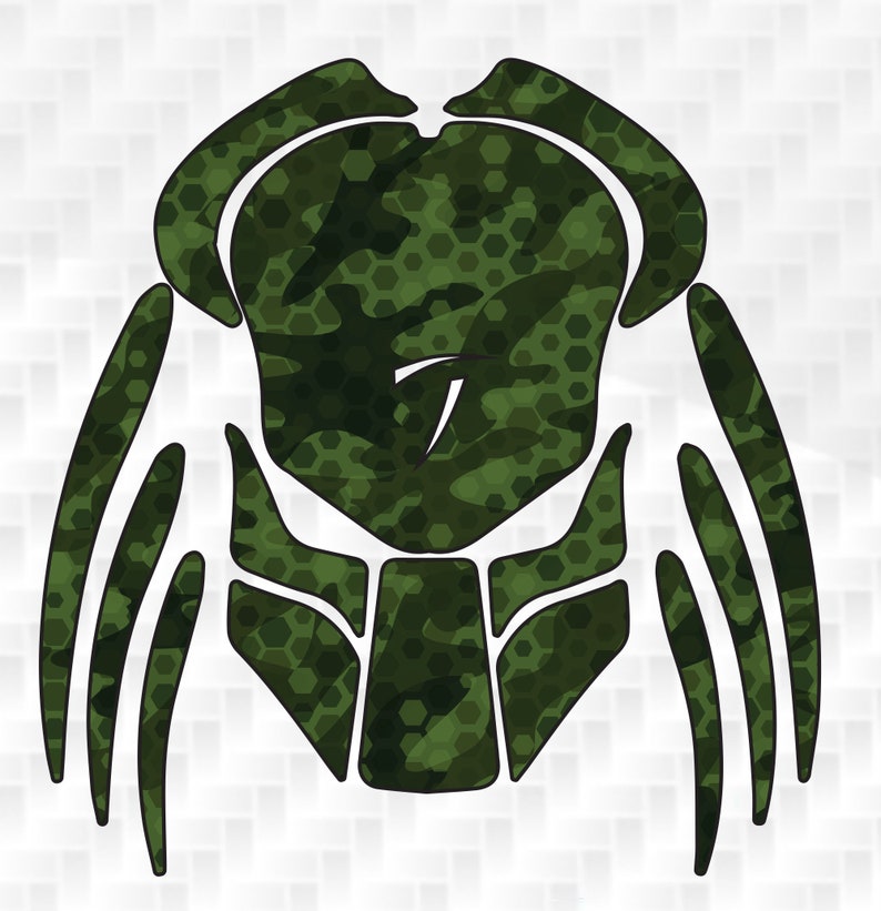 AVP Predator Helmet Sticker | Camo Pattern, Uv-chemical Resistant - Etsy