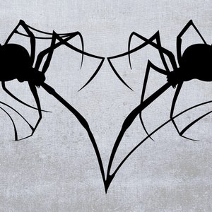 spider heart decal/ spider decal/ laptop decal/ car decal/ bumper sticker/ text decal
