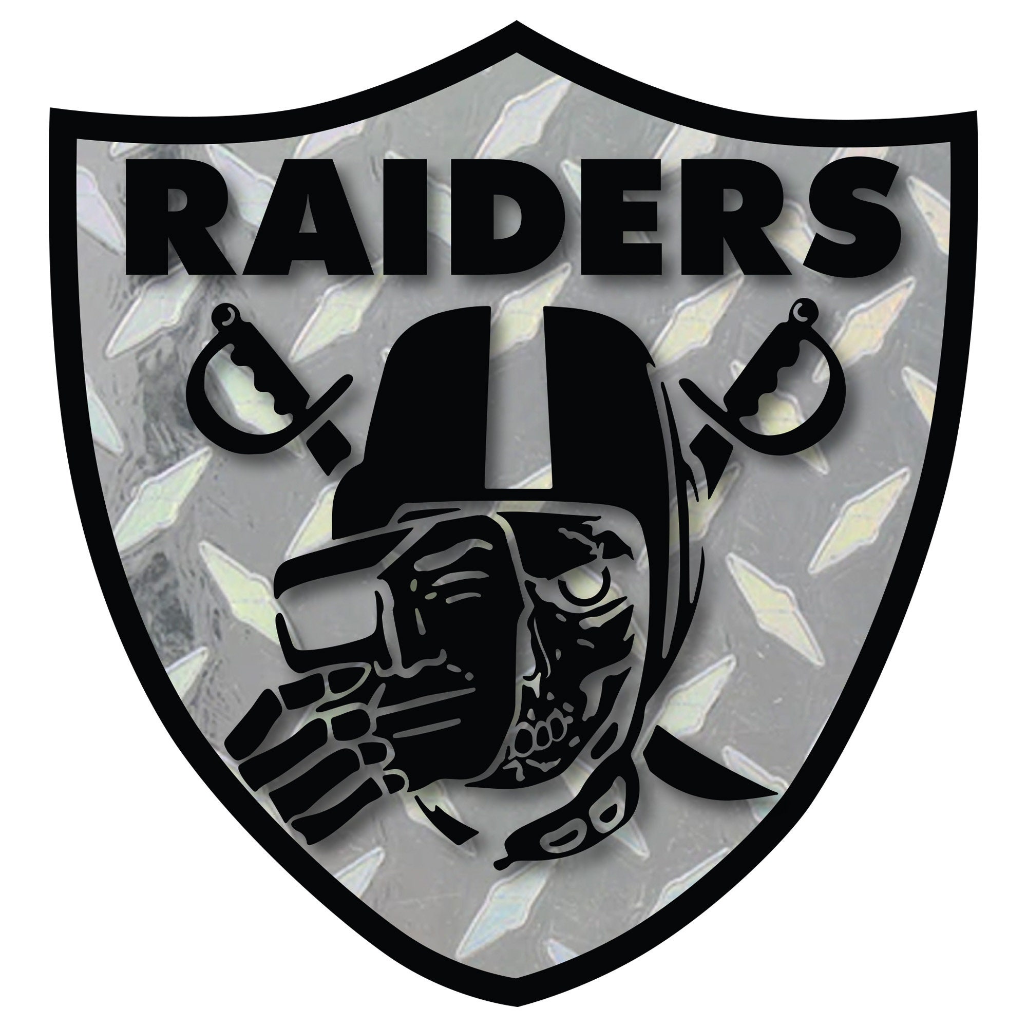 Raiders Window Sticker Vinyl Decal Skull. Perfect for Las Vegas and Oakland  fans (18 inch)