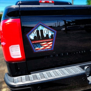 9-11 Memorial, in Loving Memory, 9-11 Sticker, World Trade Towers ...