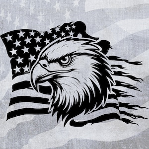 USA Eagle, distressed American Flag, car truck window decal