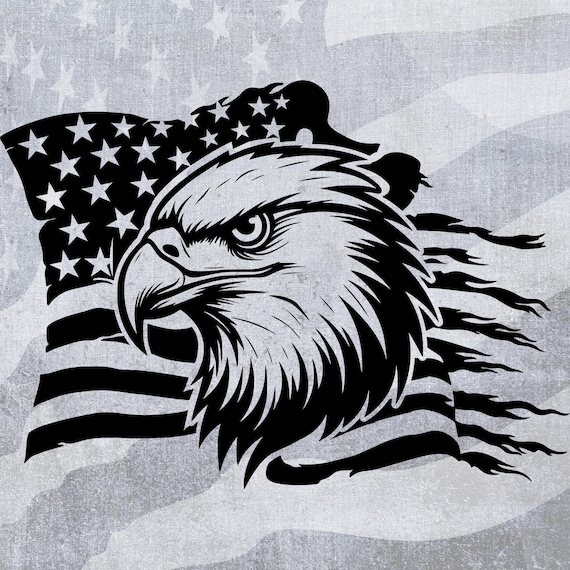 USA Eagle, Distressed American Flag, Car Truck Window Decal - Etsy