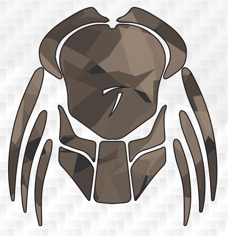 AVP Predator Helmet Sticker | Camo Pattern, Uv-chemical Resistant - Etsy