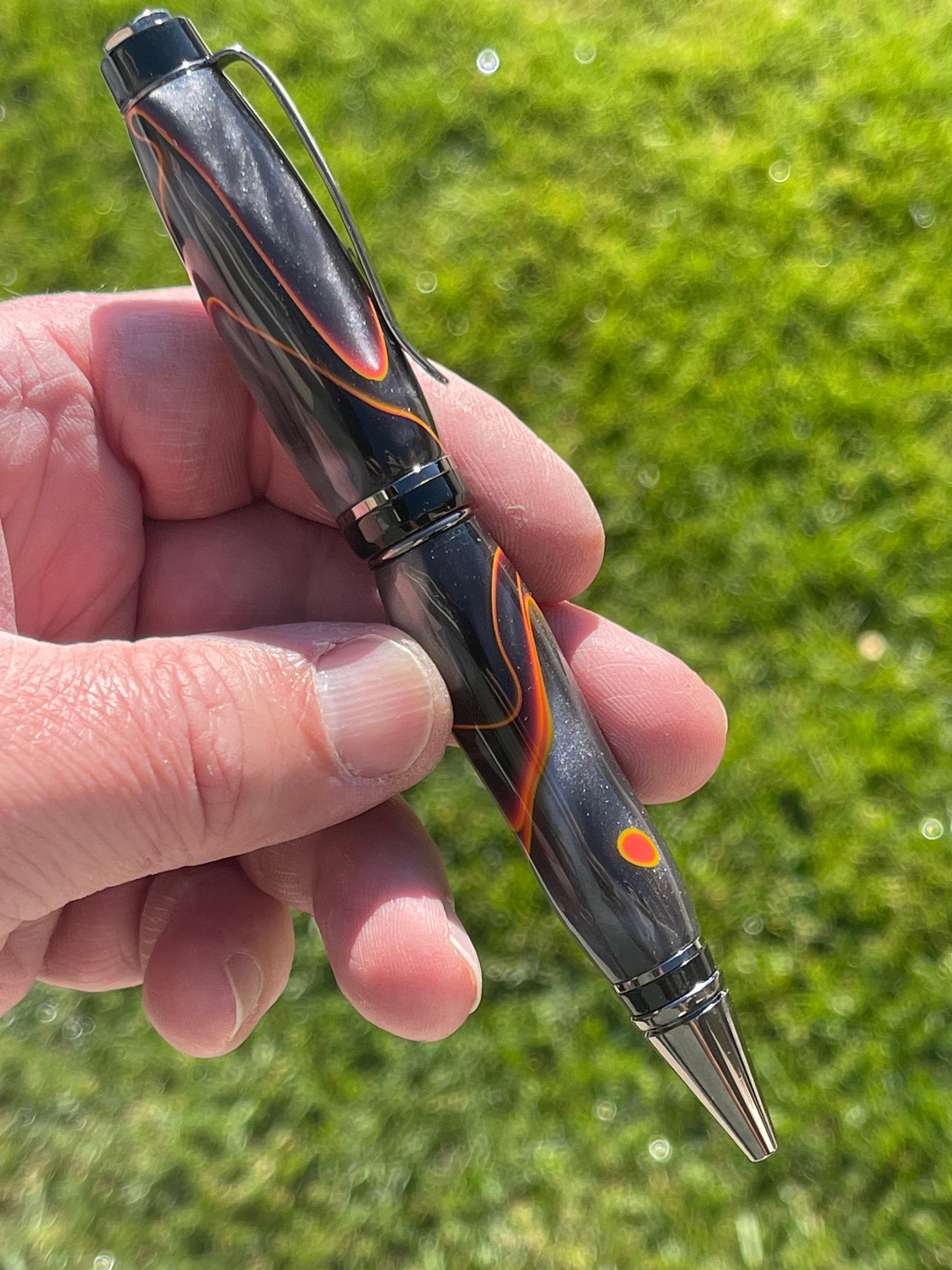 Custom Handturned Acrylic Pen With Great Iridescence and Etsy
