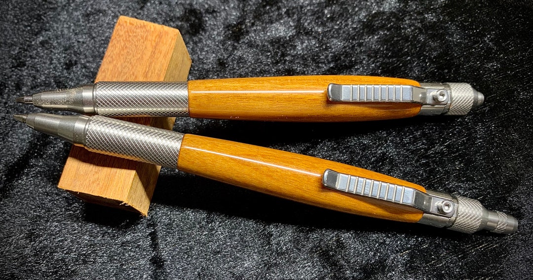Custom One-off Hand-turned Click Pen and Pencil Set With Wood of Your ...