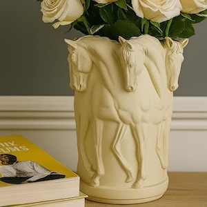 Stallion Vase: Handmade Horse Sculpture Planter