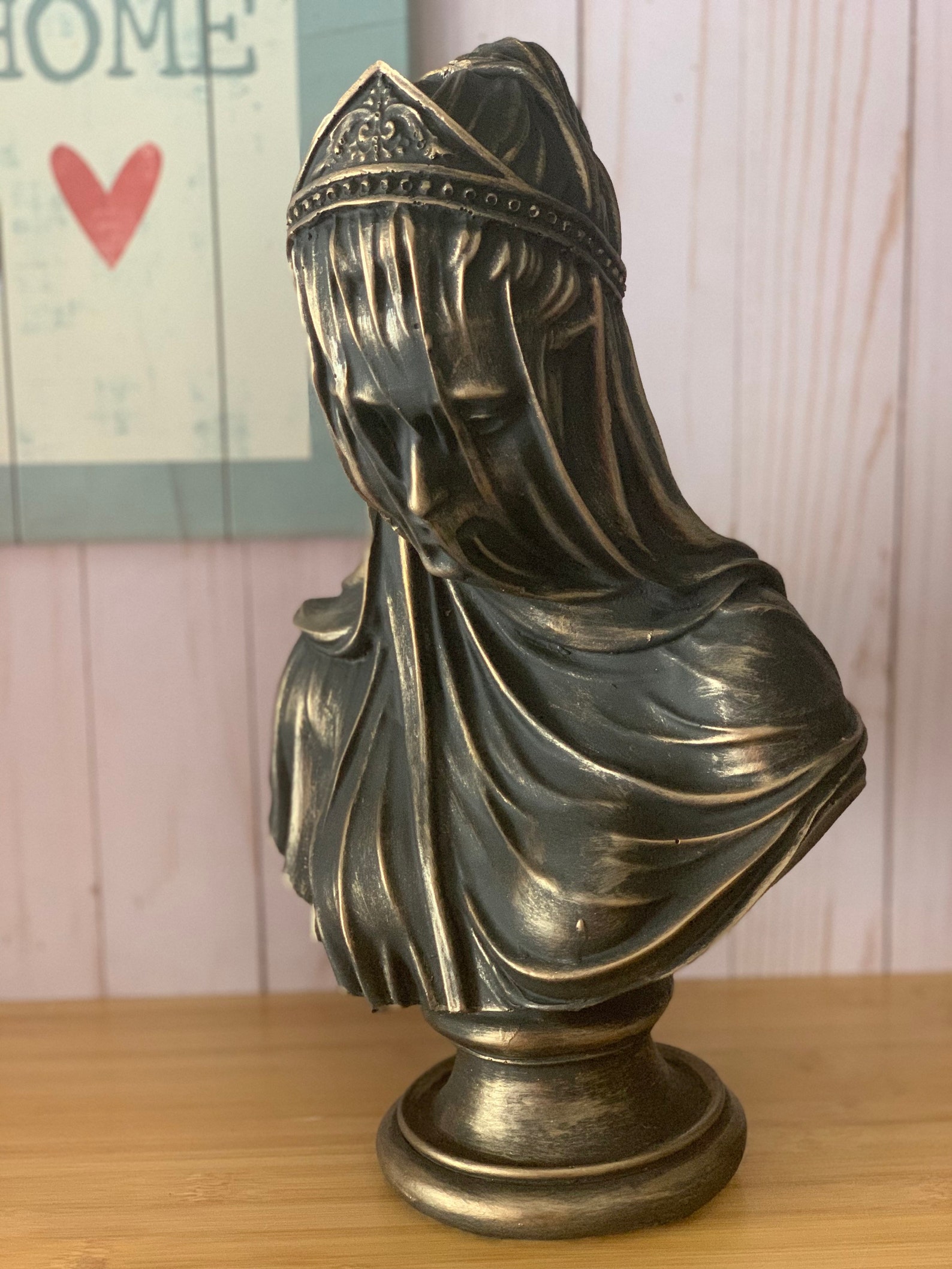 Mother Mary Sculpture Veiled Mary Statue 13 Virgin Lady - Etsy