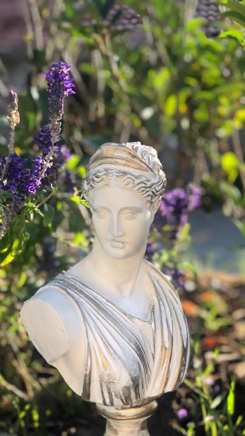 Goddess Diana Bust Statue Greek Goddess Artemis Princess Etsy