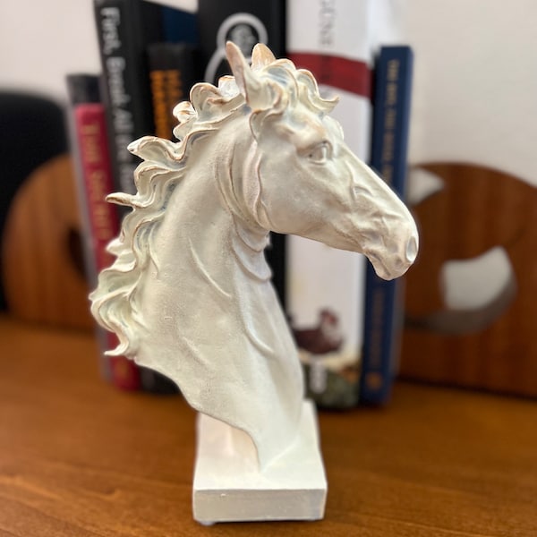 Statue de cheval, serre-livres déco animaliers, figurines de chevaux, étagère, figurine de bureau à domicile, cadeau pour amoureux des livres, cadeau de Noël design bibliothèque