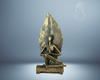 Yoga Pose Woman Sculpture, Yoga Lady, Meditation Gift, Zen Corner Piece, Namaste Gift Idea, Yogi Gift, Relaxation Gift, Modern Yoga Statue