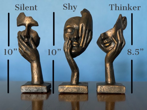 Creative Abstract Decor Statue Face Hand Statues Sculptures - Etsy