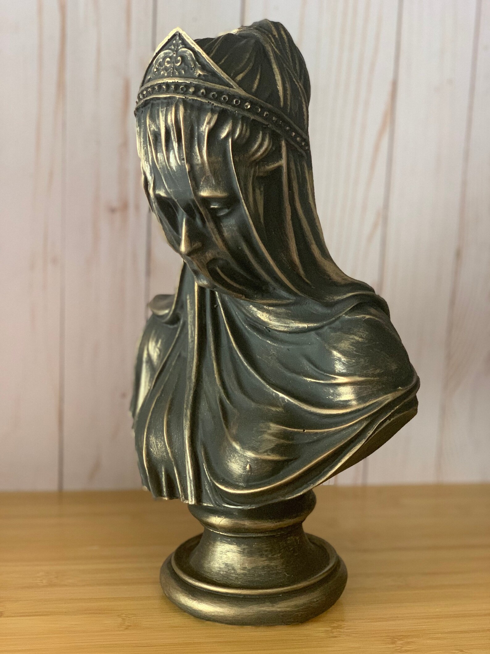 Mother Mary Sculpture Veiled Mary Statue 13 Virgin Lady - Etsy