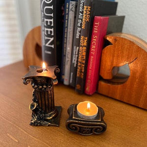 Greek Column Candle Holder Set: Roman Style Office Decor