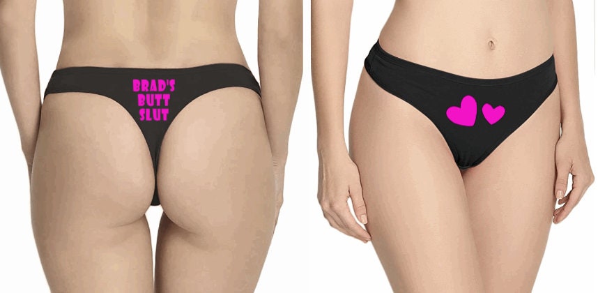 Butt Slut Add Your Name Womens Funny Thong Wife Girlfriend Naughty Novelty  Adult Humor 