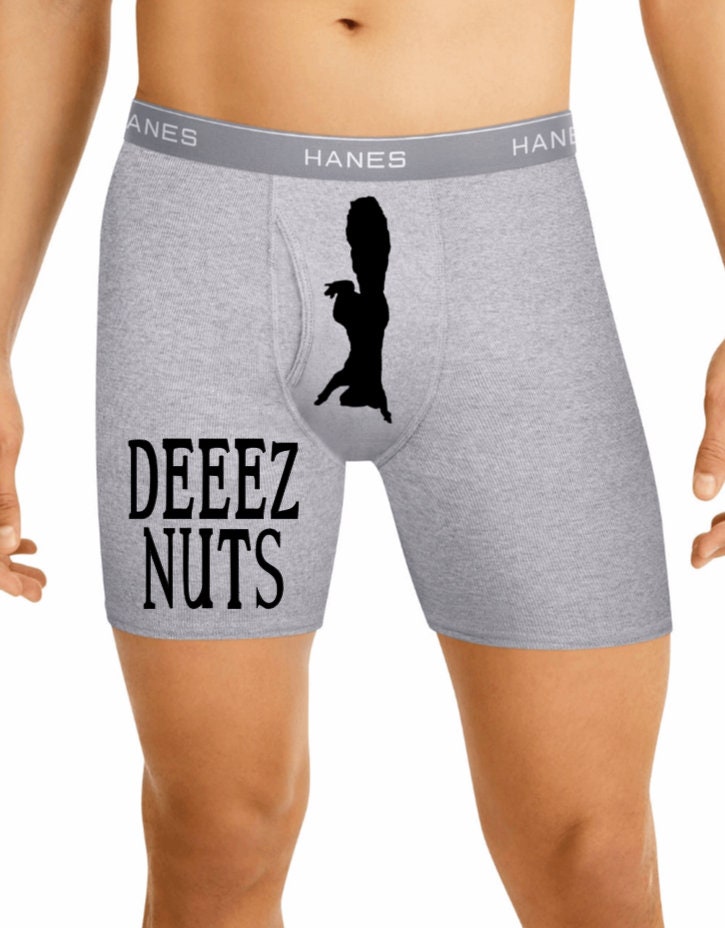 Deez Nuts Mens Funny Boxer Briefs Etsy