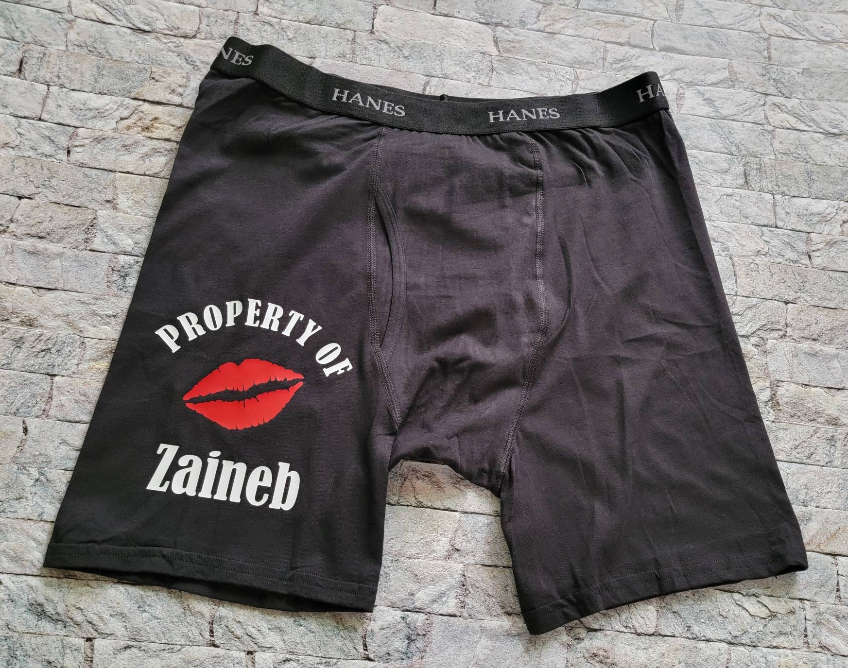 Property of Personalized With Name Lips Men's Funny Boxer - Etsy