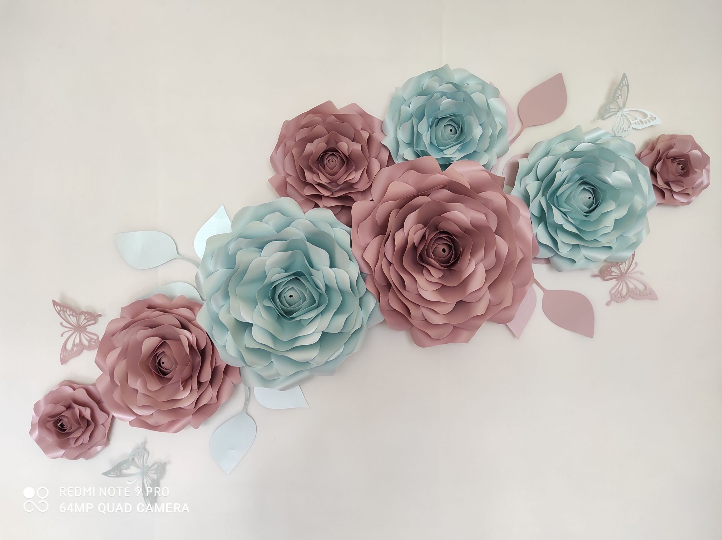 LUXURY 3D Flower Wall Backdrop Floral Wall Home Shop Party 