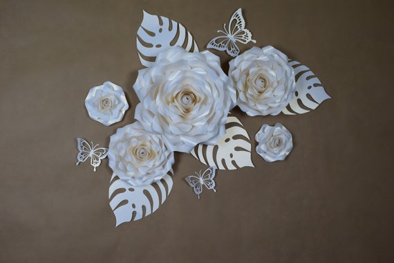 Buy Paper Flowers Wall Decor 3D Chanel Flowers Online in India 