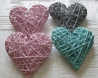 Paper wicker heart 11 13/16 in (30x30 cm)