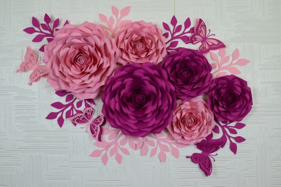 Paper Flowers Wall Decor 3D Chanel Flowers 