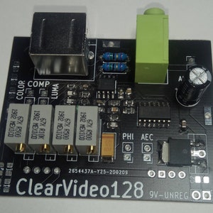 ClearVideo128 for Commodore C64e, 128, 128d, 128dcr MiniRFM replacement module with S-Video and audio jacks RF Modulator image 2