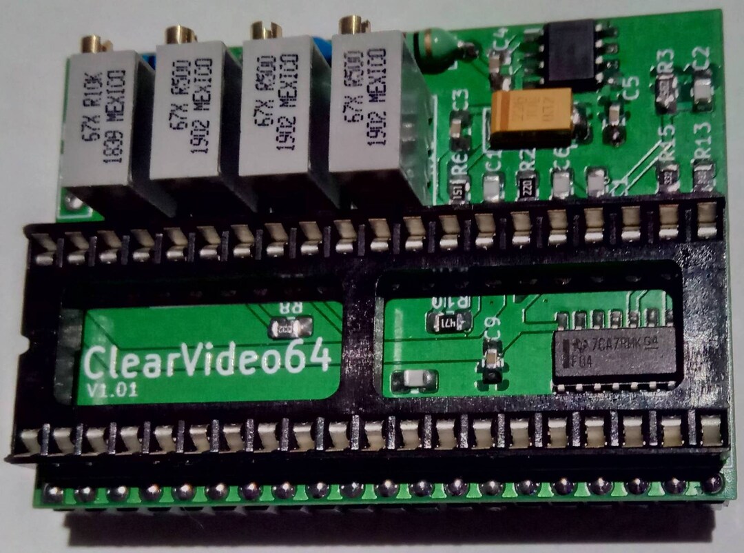 Clearvideo64 for C64 RF Modulator Replacement Perfect Filtering DIP40