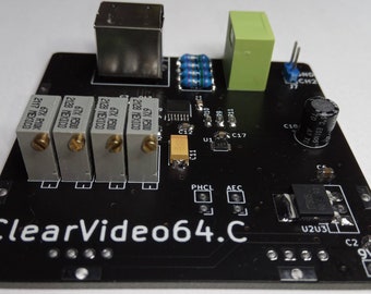 ClearVideo64 for C64 RF Modulator Replacement Perfect Filtering with S-Video and audio jacks