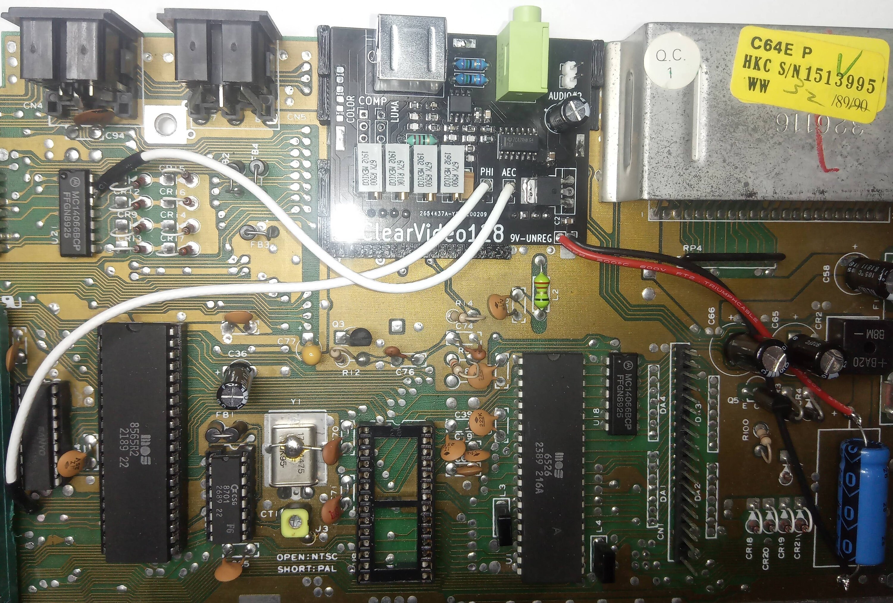 Clearvideo128 for Commodore C64e, 128, 128d, 128dcr Minirfm Replacement