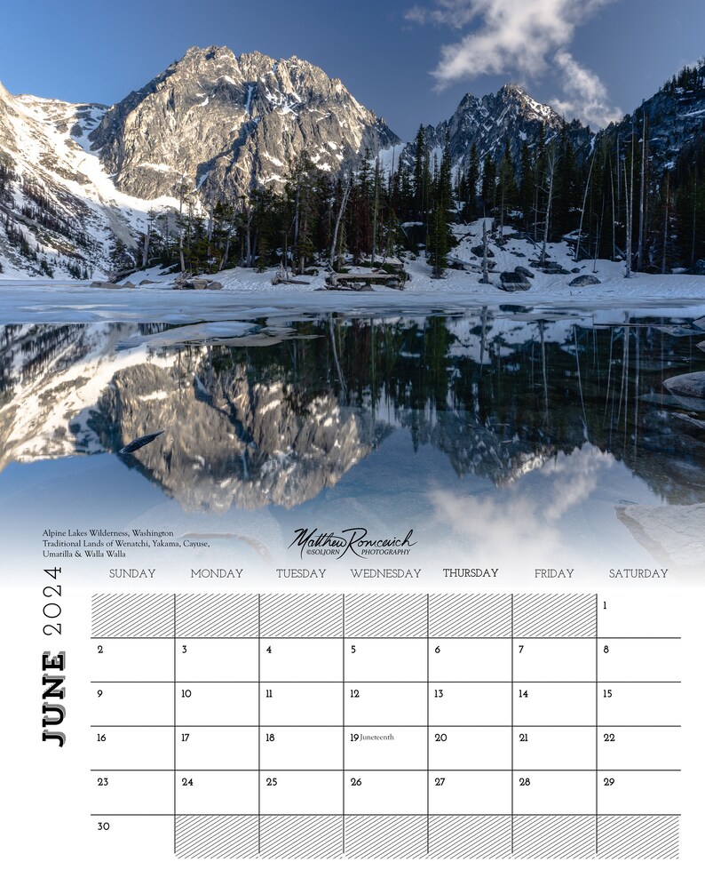 2024 11x14 Wall Calendar Fine Art Landscape Photography Etsy