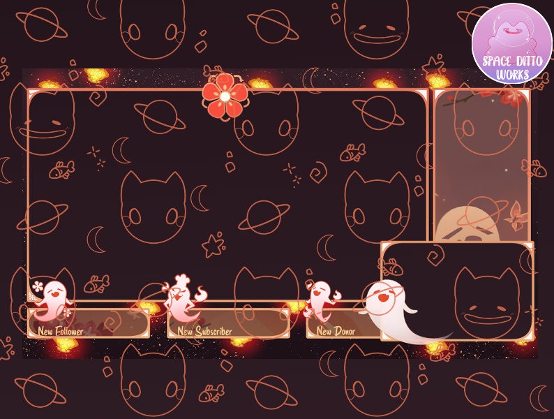 Twitch Hu Tao Cute Spooky Stream Overlay Streamer Graphics Etsy