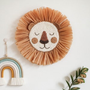 Raffia Grass Wall Hanging Boho Style Home Decor Round Natural Straw  Decoration African Art Style Decor Boho Chic Ethnic Style 