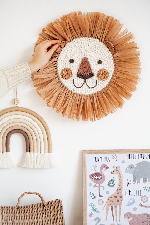 Wall Decor Safari Jungle Nursery Animal head nursery boho decor wall