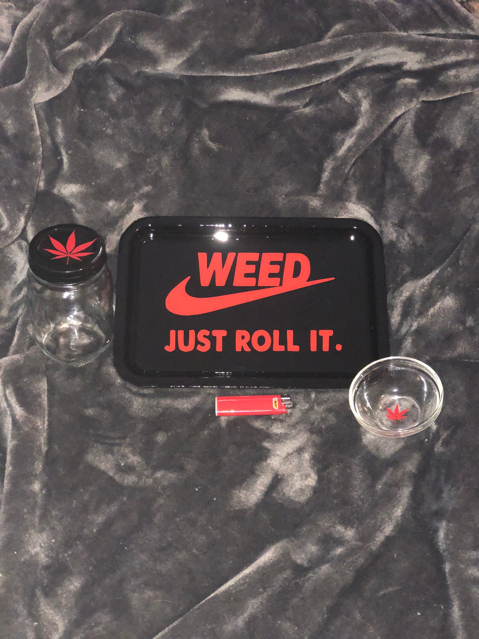 Rolling Tray Set Weed Just Roll It Etsy
