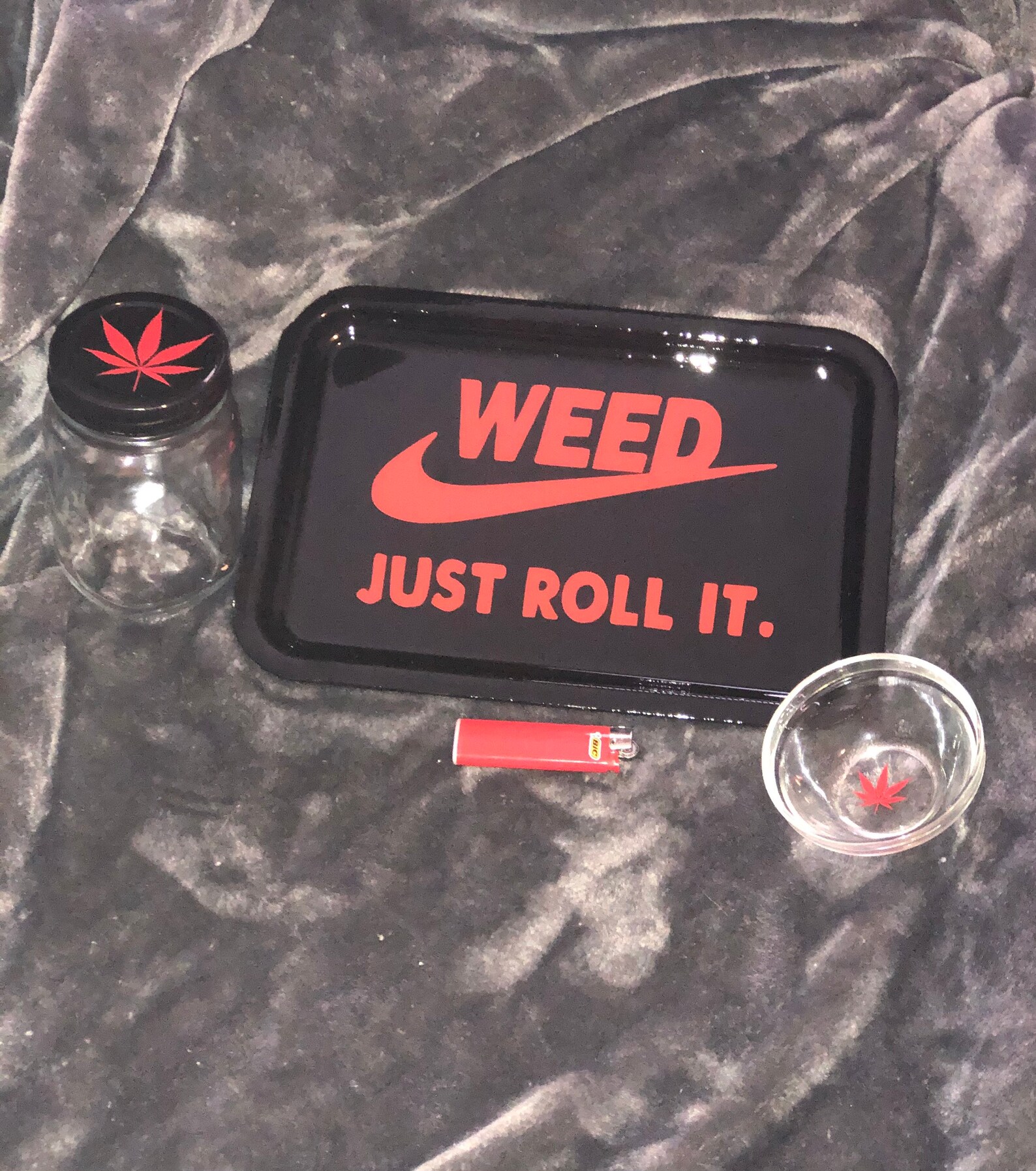 Rolling Tray Set Weed Just Roll It Etsy