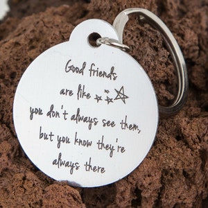 Llavero de amistad, los buenos amigos son como las estrellas, regalo de amigo solidario, regalo de mejor amigo, llavero de regalo de amigo, amigo para siempre