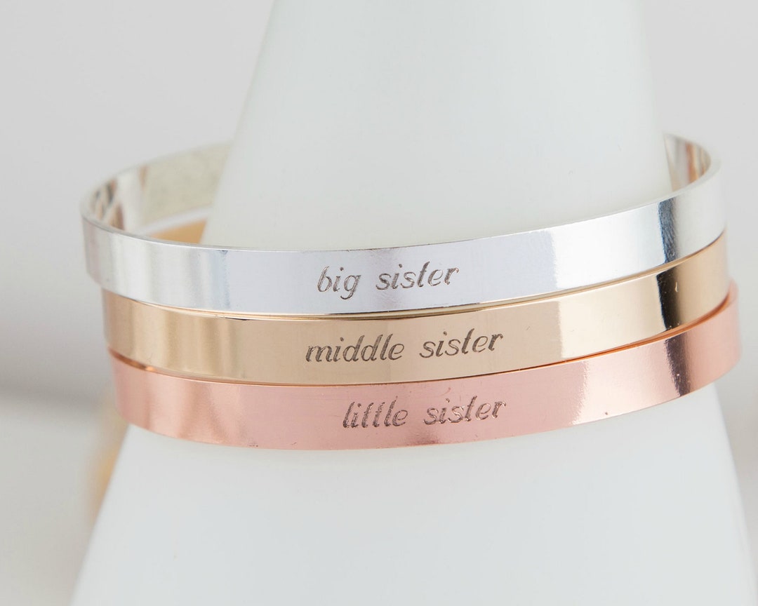 Sister Bracelet, Little Sister, Big Sister, Middle Sister Bracelet Gift