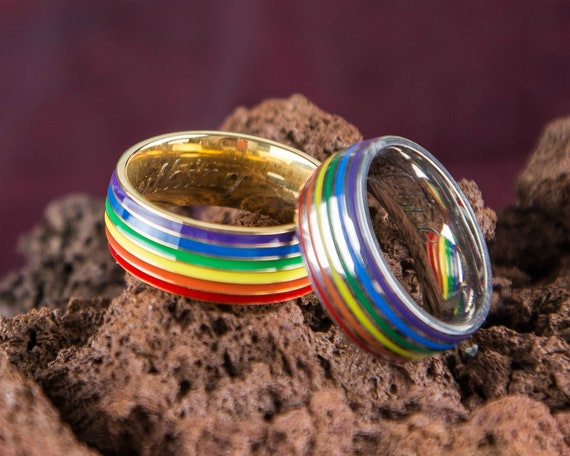 Rainbow cheap bespoke rings
