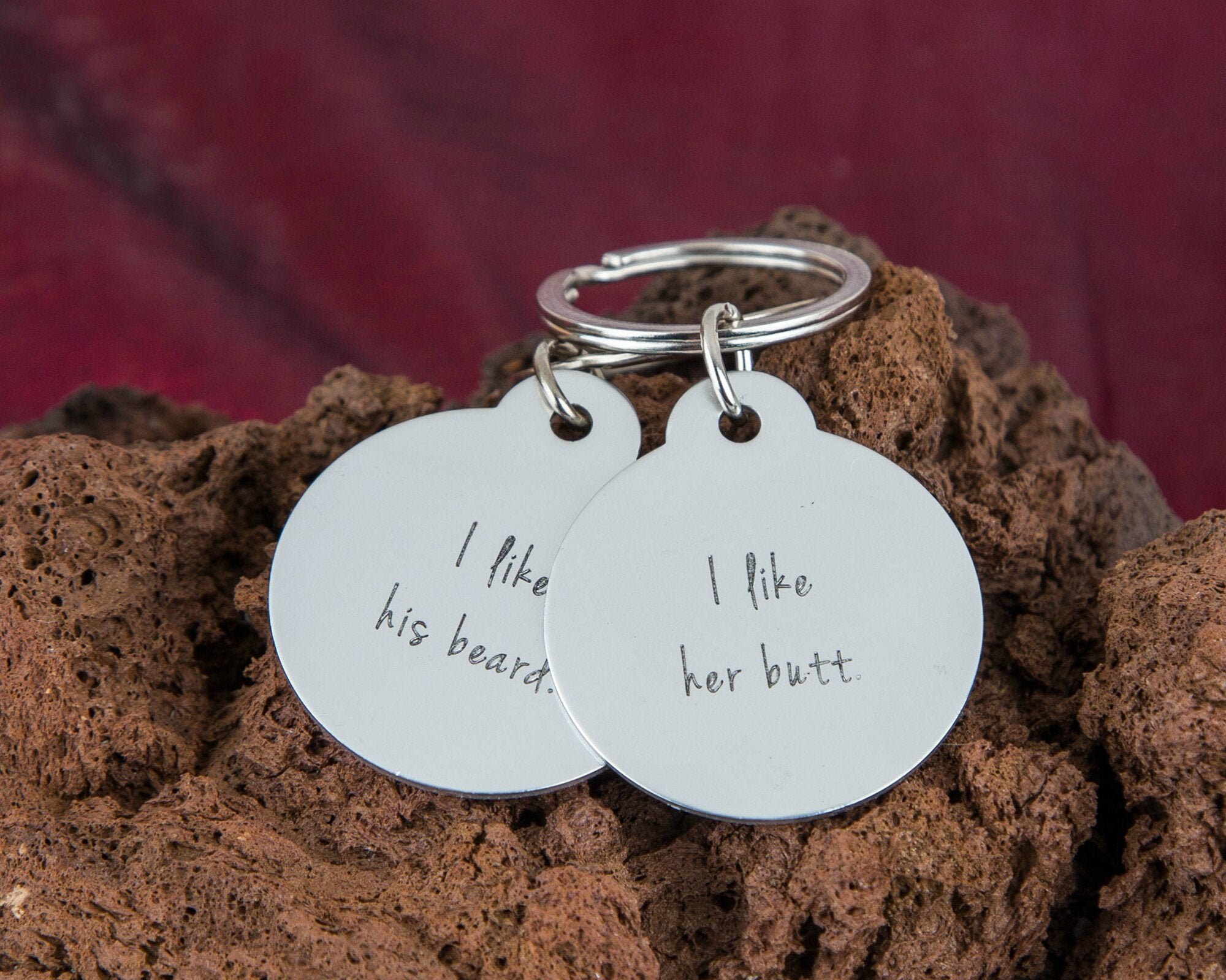Couples Gift Keychain Set Funny Couple Keychain Set Etsy